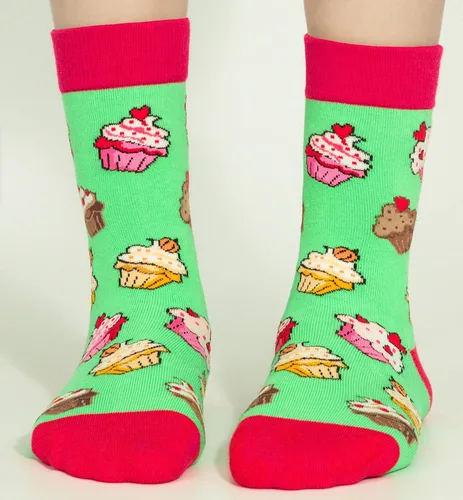 Miniatura 5 de PanPacSight Paquete de 4 calcetines novedosos para niños y niñas, divertidos dibujos animados, lindos animales, aguacate, piña, bola