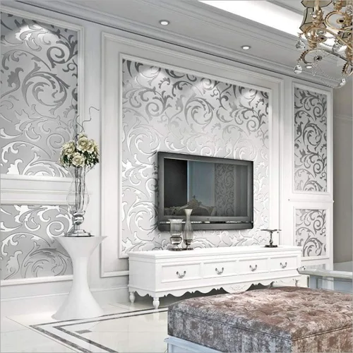 Miniatura 8 de Q QIHANG Moderno simple 3D estilo europeo Vetch hoja tela no tejida sala de estar TV fondo no pegado papel pintado 1.73 pies de ancho x 32.8 pies
