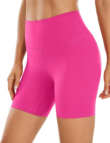 CRZ YOGA Pantalones cortos de ciclista para mujer de 4 pulgadas, 6 pulgadas, 8 pulgadas, cintura alta, mate, para entrenamiento, gimnasio, correr,