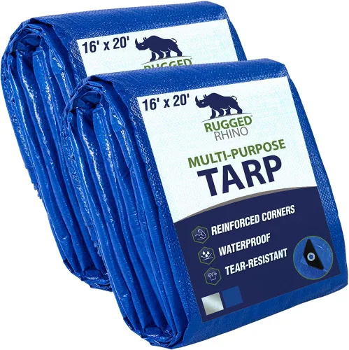 Miniatura 18 de RUGGED RHINO Lona resistente 100% impermeable para todo tipo de clima, lonas resistentes a la temperatura UV de 5 mil, cubierta multiusos de alta