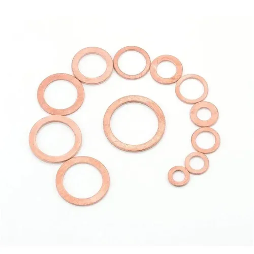 Miniatura 5 de Flat Copper Washers 400/300/280/200/150/100Pcs O Ring Copper Gaskets Flat Ring Seal Kit Assortment Car Sealing Rings with Case(100Pcs M4-M14)