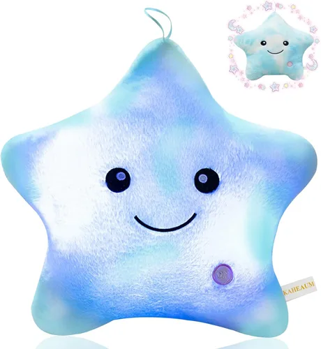 Miniatura 17 de Lindos rellenos de almohada brillantes de animales de peluche de estrellas para niños, regalo del día del niño, hijo, hija, niñas, niños, almohadas