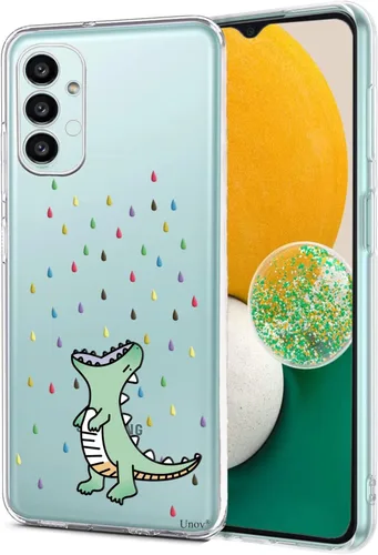 Miniatura 10 de Unov Funda compatible con Samsung Galaxy A13 LTE 5G Galaxy A04S transparente con diseño de TPU suave absorción de golpes, diseño delgado en relieve