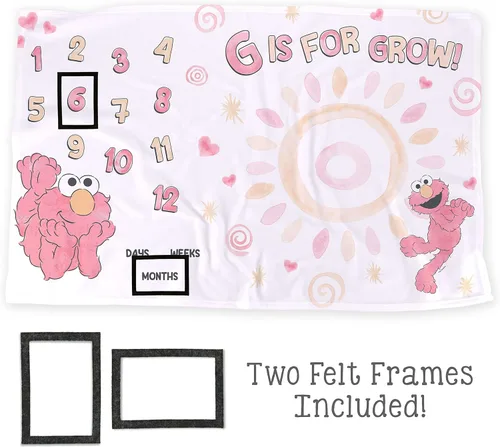 Miniatura 2 de LOGOVISION Sesame Street Elmo - Manta para bebé, 36 x 58 pulgadas, Elmo G para crecer, unisex, para bebé niño y niña
