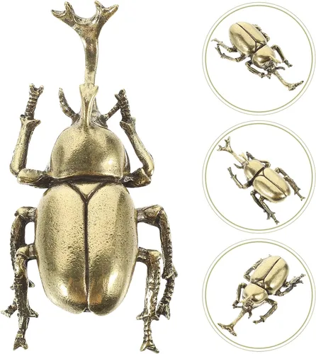 Miniatura 5 de IMIKEYA Escarabajo modelo Escarabajo Té para mascotas Vintage Té Artesanía de mascotas Estatua de la vendimia Escultura de animales pequeños