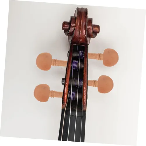 Miniatura 4 de Toyvian 20 piezas de afinadores de violín afinación de violín clavija puente de violín 4/4 pastilla de violín de madera, clavijas de tuba
