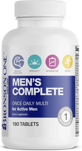 Miniatura 5 de Bronson ONE Daily Multivitamínico Completo para Hombres Multimineral Una Vez al Día Multi para Hombres Activos, 180 Tabletas