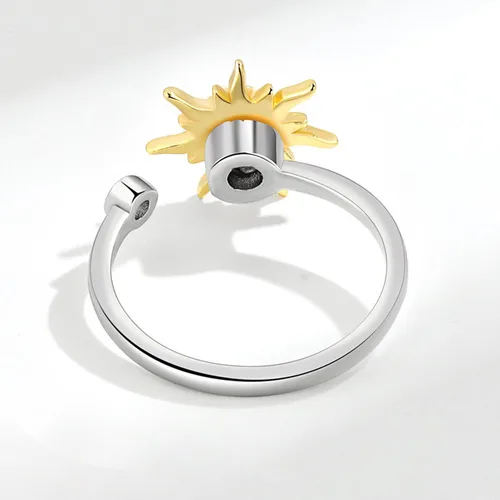 Miniatura 87 de Anillo de plata 925, anillos de plata ajustables para mujer, anillos de pulgar abiertos, anillos de circonio, anillos ajustables, anillos abiertos