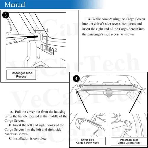 Miniatura 7 de Cubierta de seguridad de carga trasera para Hyundai Tucson 2022-2026