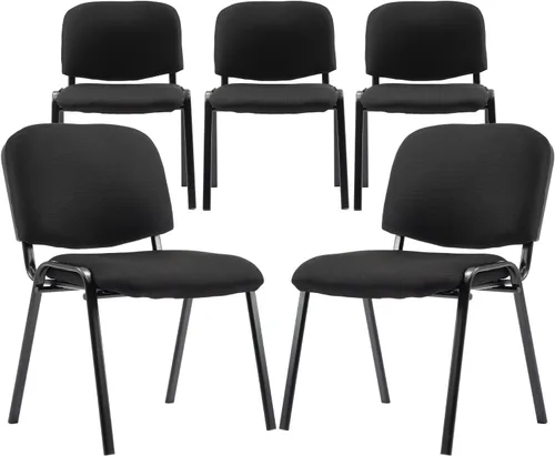 Shunzhi Juego de 5 sillas de sala de espera apilables para sala de conferencias, silla de invitados para sala de descanso, vestíbulo, reunión,