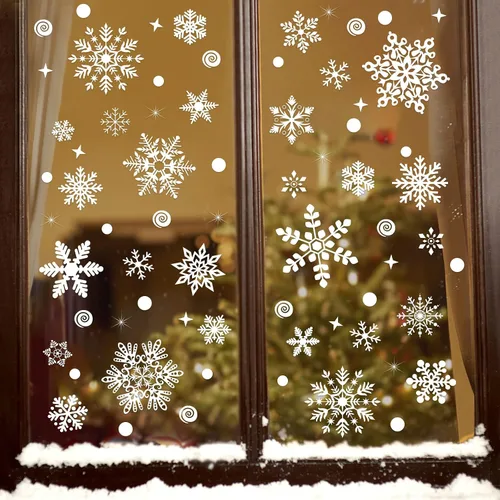 Miniatura 13 de Adhesivos navideños y calcomanías de Navidad para decoración de ventanas