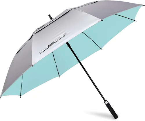 Miniatura 5 de G4Free Paraguas de golf con protección UV de 47/54/62/68 pulgadas, con apertura automática, doble toldo con ventilación de gran tamaño, extra