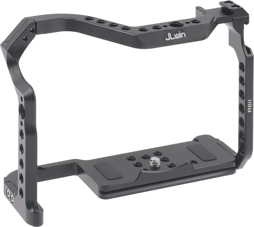 Miniatura 4 de FocusFoto Jaula de cámara para cámara sin espejo Canon EOS R6 Mark II, equipo estabilizador de aleación de aluminio con zapata fría y tornillo