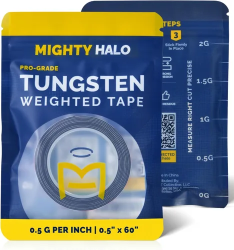 Miniatura 9 de Cinta de tungsteno ponderada de grado profesional para palas de pickleball, raquetas de tenis o palos de golf, no tóxica, 60 pulgadas