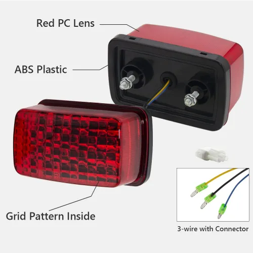 Miniatura 4 de Luz trasera de freno para cuatrimoto, luces de freno LED compatibles con Yamaha Grizzly Big Bear Bruin Kodiak Wolverine Rhino Viking 5KM-8472C-10-00