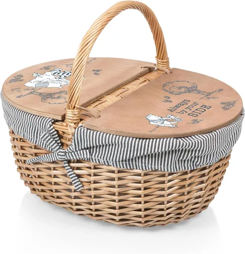 Miniatura 13 de Picnic TIME Coca-Cola Country - Cesta de picnic vintage con tapa, cesta de picnic de mimbre para 2 personas, patrón de cuadros rojos y blancos