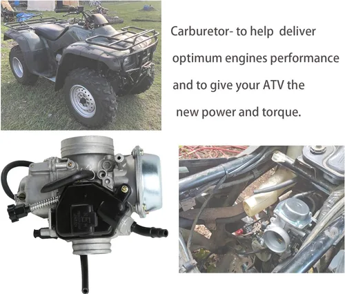 Miniatura 2 de Carburador TRX350, compatible con carburador Honda Rancher 350 (2000-2006) - Carburador TRX350 compatible con TRX350TM, TE, ES, FE, FM - Nuevo