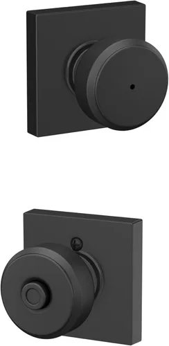 Miniatura 43 de SCHLAGE F51A BWE 622 - Pomo de puerta Bowery, cerradura de entrada con llave, color negro mate Mate negro