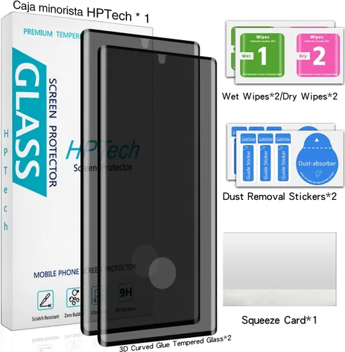 Miniatura 7 de (2 Pack) Privacy Screen Protector for Google Pixel 7 Pro Anti-Spy Tempered Glass Film, 3D Curved Full Screen Coverage, Ultrasonic Fingerprint