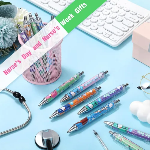 Miniatura 4 de Jetec 50 Piezas Bolígrafos de Enfermera Bolígrafos Esféricos a Granel Regalo de Navidad CNA Apreciación Tinta Bolígrafos Divertidos Juego Médico