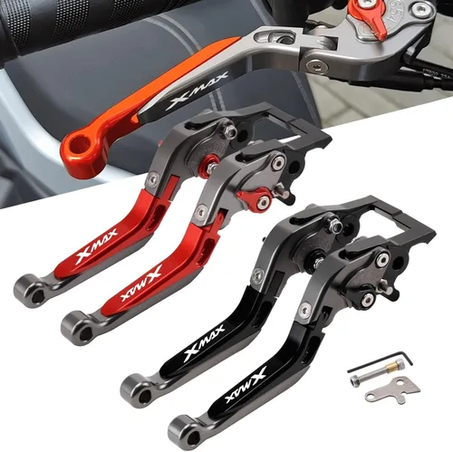 Miniatura 2 de Palancas de embrague de freno ajustables para motocicleta, cerradura de manija de estacionamiento para Yamaha Xmax 125 250 300 400 XMAX250 XMAX300