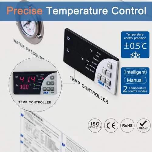 Miniatura 2 de S&A Enfriador de agua industrial genuino CW-6200BN para tubo láser de metal Co2, tubo láser de vidrio de CO2, husillo CNC, semiconductor, estado
