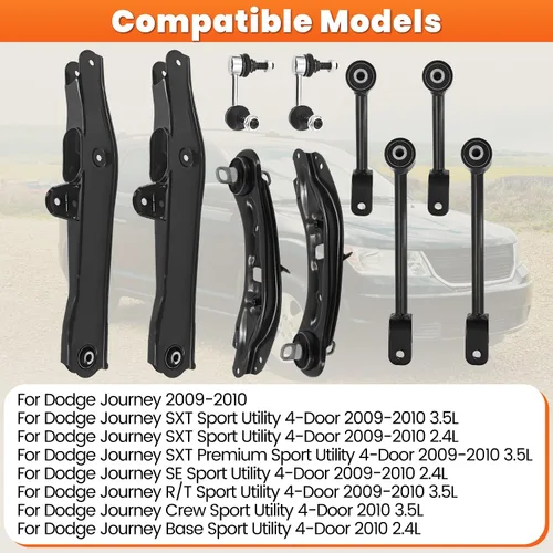 Miniatura 4 de Brazo de control superior e inferior trasero y barra estabilizadora compatible con Dodge Journey 2009-2010 CMS251247 LL81526