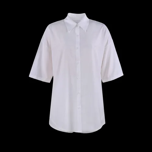 Miniatura 3 de Conjunto casual de 2 piezas para mujer, conjunto de camisa de lino de algodón liso con botones, pantalones cortos de cintura alta, conjuntos de ropa