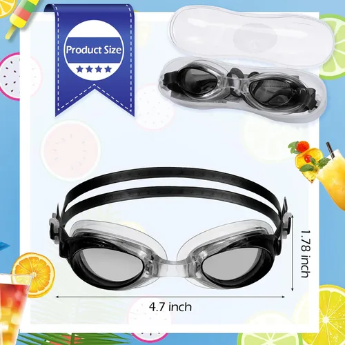 Miniatura 2 de Konohan Paquete de 15 gafas de natación de verano, unisex, de silicona, anti niebla, lentes transparentes para adultos, hombres, mujeres y niños