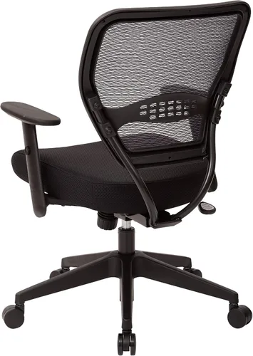 Miniatura 8 de Space Seating Serie 55 - Silla de escritorio de oficina ajustable con soporte lumbar integrado, malla negra