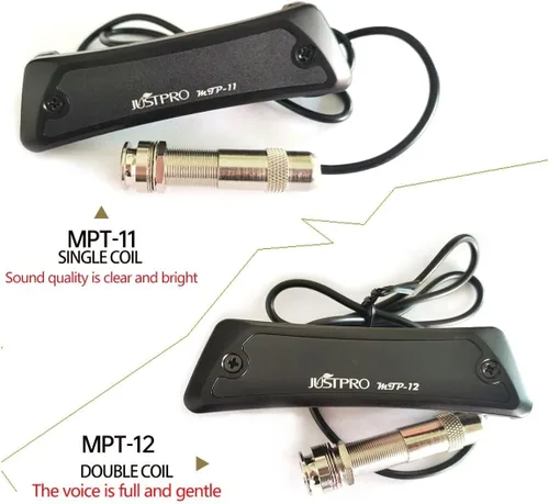 Miniatura 4 de Pastillas de guitarra acústica, Pastillas magnéticas pasivas de guitarra con orificio de sonido con salida de audio para guitarra acústica