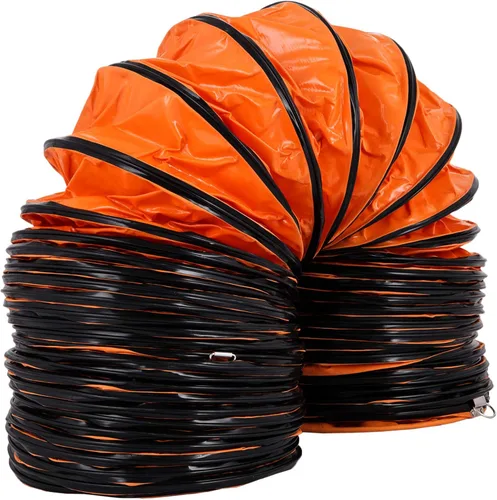 Miniatura 12 de Mophorn Manguera de Conductos de 25 pies, Manguera de Conductos Flexible de PVC con Gancho en S y Soporte de Acero para Soplador Utilitario de 8