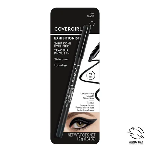 Miniatura 7 de COVERGIRL Exhibitionist - Delineador de ojos Kohl de 24 horas, negro, delineador de ojos de gel, 0.04 Fl Oz, delineador de ojos negro, delineador