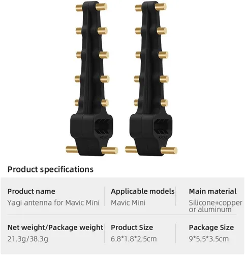 Miniatura 7 de CALIDAKA 1 par 5.8 GHz Yagi-UDA antena de señal amplificador de rango Extensor Plug and Play para DJI Mavic Mini
