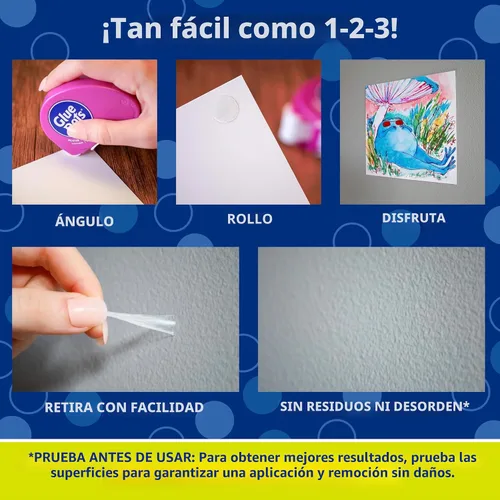 Miniatura 4 de Glue Dots Dispensador desechable de puntos adhesivo para póster de 0.375" - 200 puntos transparentes