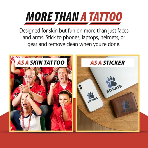 Miniatura 6 de Fan-A-Peel Tatuajes temporales sin agua del estado de Florida, hipoalergénicos, para despegar y pegar, tatuajes temporales impermeables, con Florida