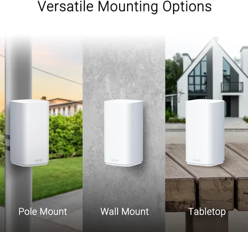 Miniatura 6 de ASUS ZenWiFi BD5 Outdoor - Malla WiFi 7 de doble banda para exteriores, 5000 Mbps, cobertura de hasta 15,000 pies cuadrados al aire libre