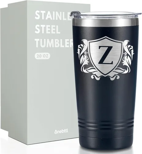 Miniatura 10 de Onebttl Regalos personalizados para hombres con iniciales, vaso de viaje con monograma para él, tazas de café personalizadas, regalos únicos
