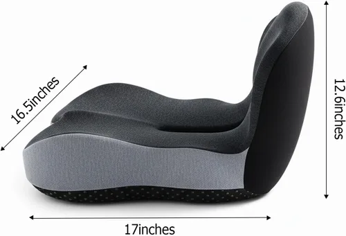 Miniatura 2 de Cojín de asiento de espuma viscoelástica, cojín ergonómico en forma de L para silla de oficina para comodidad durante todo el día, alivia el dolor