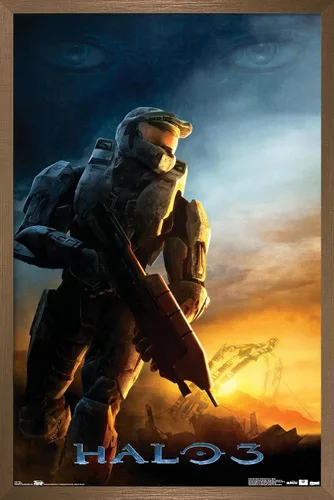 Miniatura 12 de Trends International Halo 3 - Póster de pared del Despertar, 14.725 x 22.375 pulgadas, versión con marco de madera tipo granero
