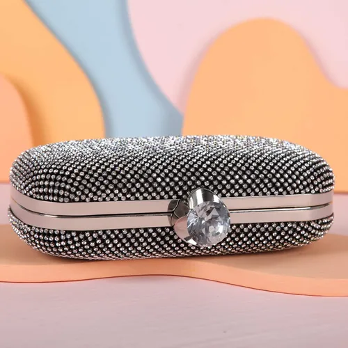 Miniatura 5 de Fawziya - Bolsas de embrague para mujer, diseño de diamante grande