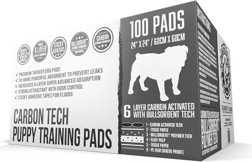 Miniatura 16 de Bulldoglogy Carbon Black XL Almohadillas para orina de perro para perros extra grandes con cinta adhesiva pegajosa - Almohadillas desechables