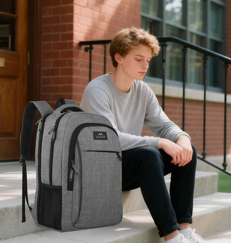Miniatura 5 de Mochila para portátil de viaje, para negocios, antirrobo, delgada, duradera, con puerto de carga USB, resistente al agua, para colegio, para mujeres