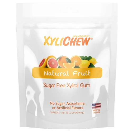 Xylichew - Botes de goma de mascar 100% xilitol, sin OMG, gluten, aspartame y goma sin azúcar, cuidado bucal natural, alivia el mal aliento y la