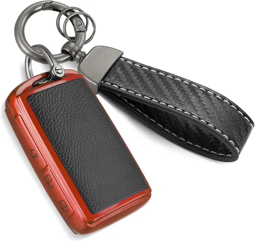 Miniatura 44 de para Cadillac - Funda para llavero con cuerda trenzada metálica, funda suave mejorada para 2020 en adelante CT4 CT5 CT6 XTS XT4 XT5 ATS, etc.