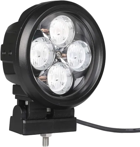 Miniatura 2 de Lightronic Luces de trabajo LED redondas todoterreno de 4 pulgadas, haz de inundación blanco frío de 6000 K, carcasa de aluminio resistente