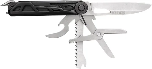 Miniatura 3 de Gerber Gear Armbar Scout Multiherramienta 7 en 1 - Hoja de borde liso de 2.5 pulgadas, martillo, tijera, sierra, equipo EDC - Onyx