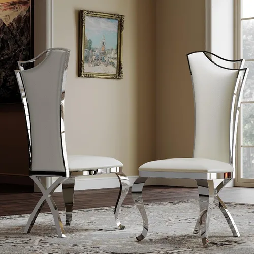 Miniatura 12 de ACEDÉCOR Juego de 2 sillas de comedor de terciopelo, sillas de cocina tapizadas de lujo negras con respaldo alto aerodinámico, modernas y hermosas
