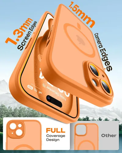Miniatura 105 de TOCOL Funda para iPhone 11, compatible con Magsafe, protección completa de cámara, imanes integrados, protección contra caídas, funda translúcida
