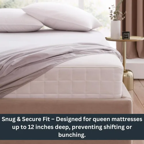 Miniatura 4 de Protector de colchón impermeable con cremallera – Carcasa de 6 lados, a prueba de chinches y ácaros del polvo, cubierta de 12 pulgadas